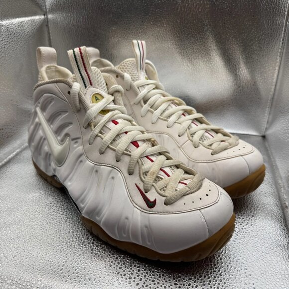 Size 10.5 Nike Foamposite Pro Gucci‎ White Gym Mens Basketball Shoes 624041-102 main image 5